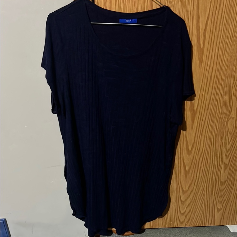 Avenue Blue Oversized Short Sleeve T-Shirt